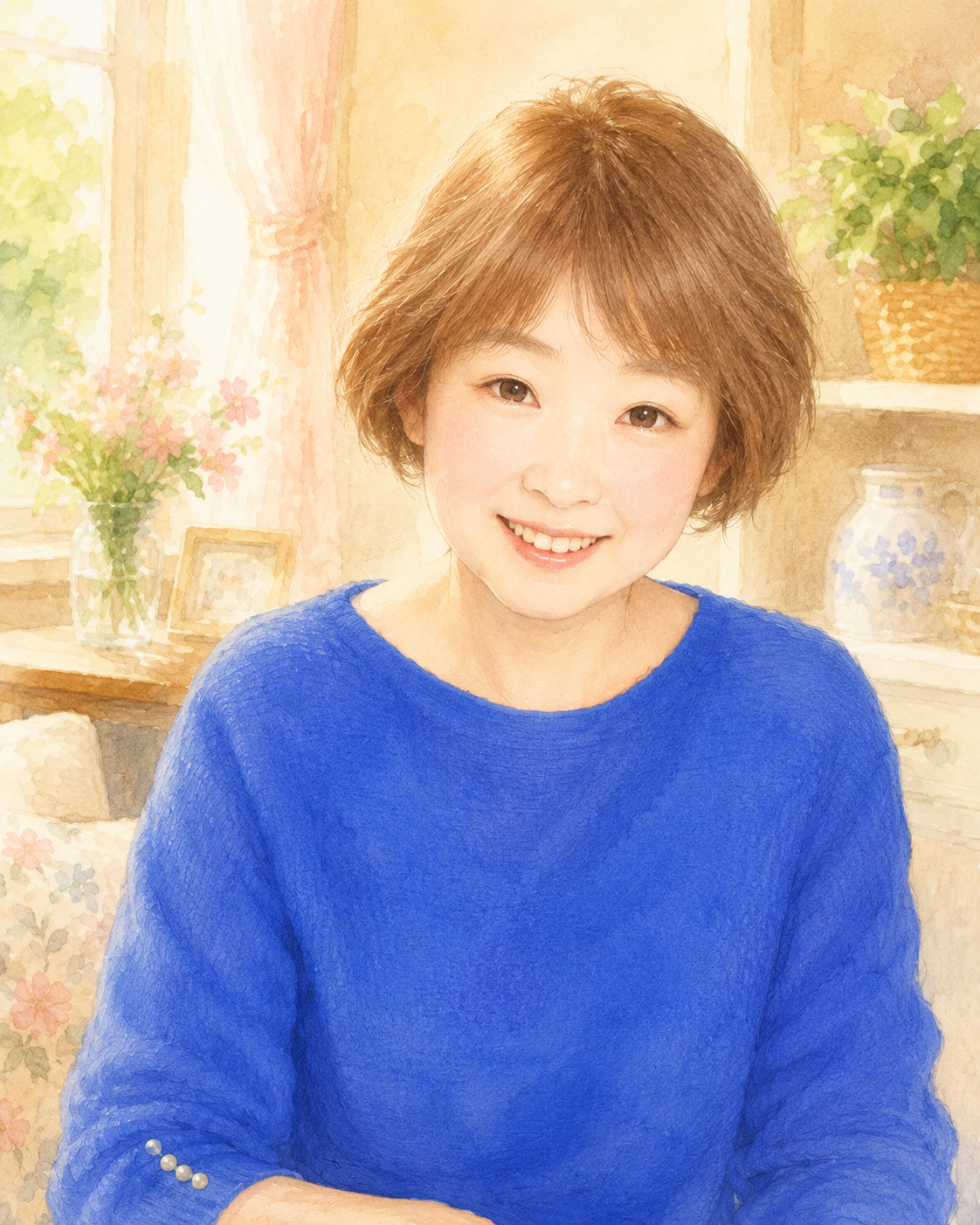 水彩ポートレート